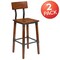 Flash Furniture Rustic Antique Walnut Industrial Wood Dining Barstool, PK2 2-XU-DG-W0236B-GG - alternate 3